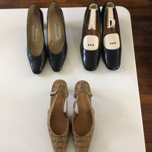 Buy 2 Get 1 FREE! 3 EUC Leather Heels - Size 5.5 M